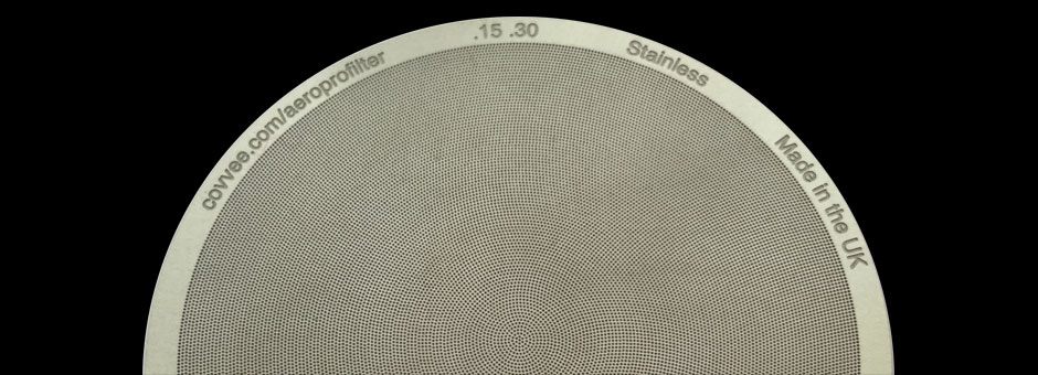 Closeup of AeroPro Filter engraving